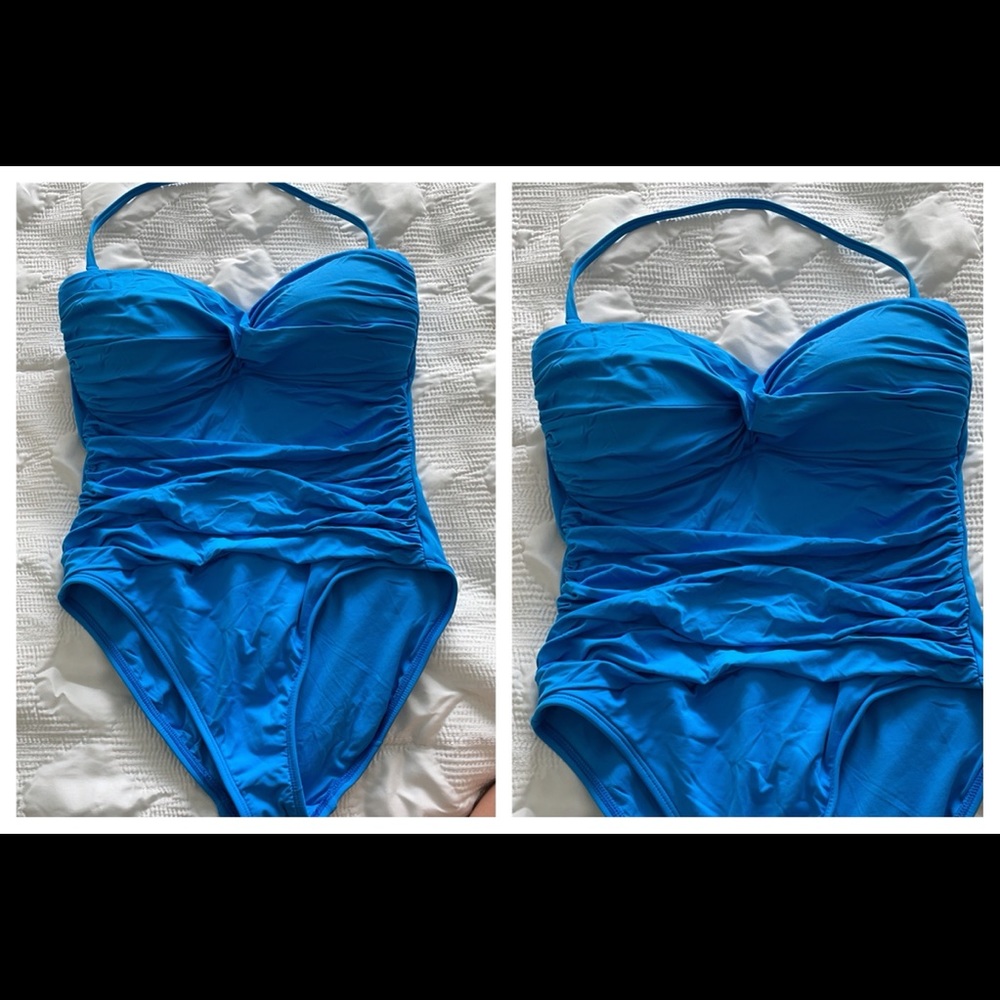 La Blanca one piece with removable strap